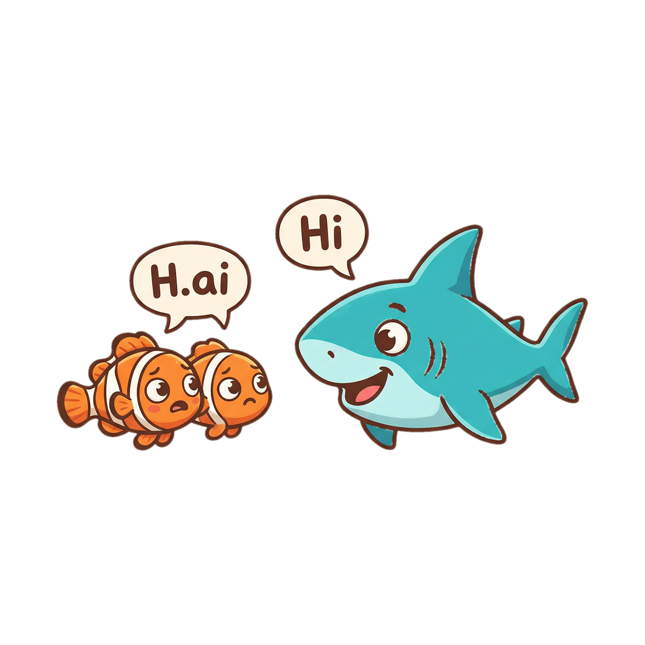Fische sagen H.ai, Hai sagt Hi